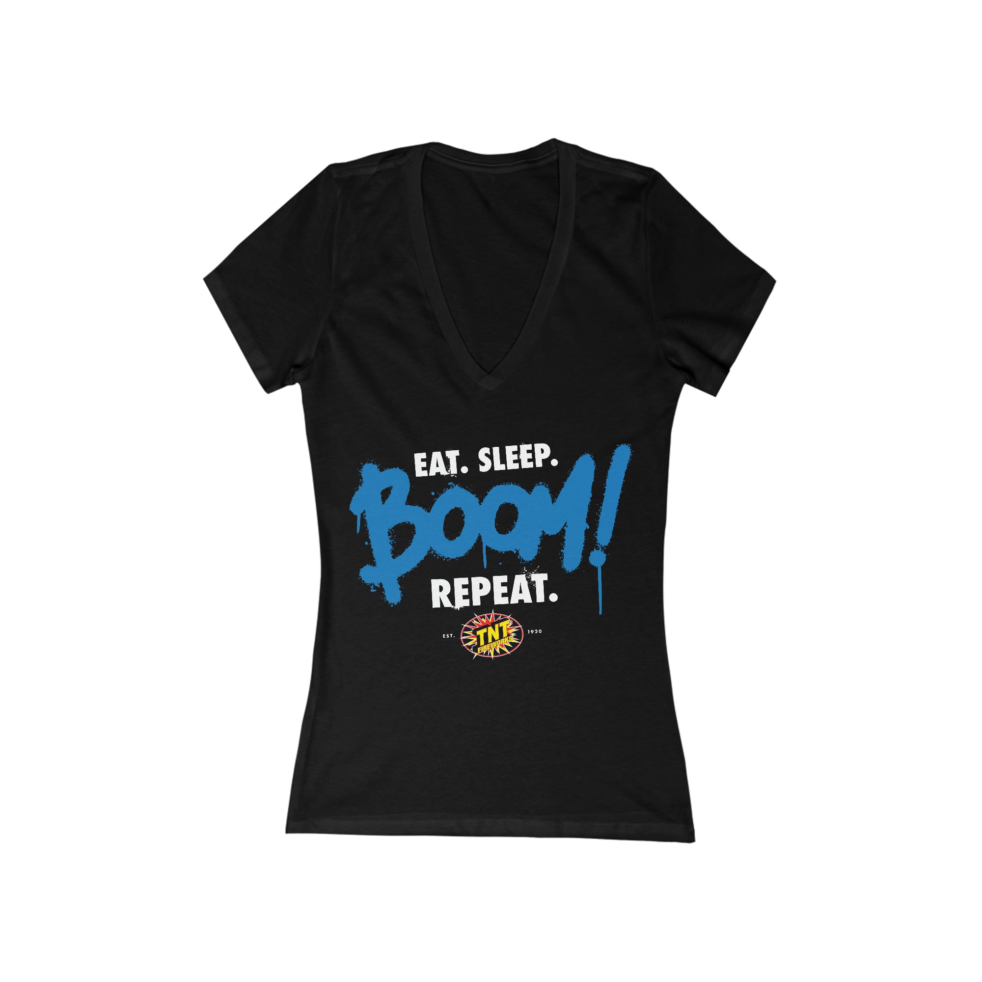 Women's Eat. Sleep. Boom! V-Neck - Celebrate Everyday
