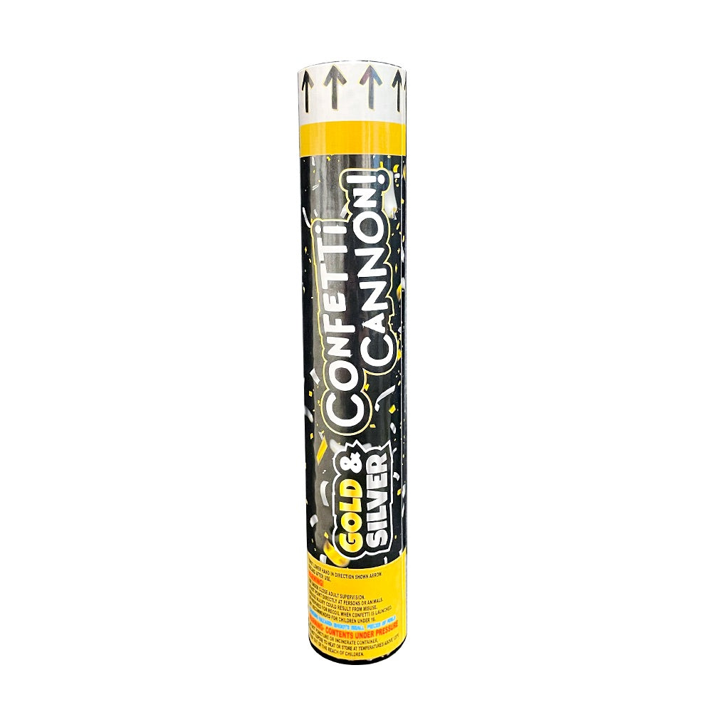 Gold and Silver Confetti Cannon, 12 Pack - Celebrate Everyday