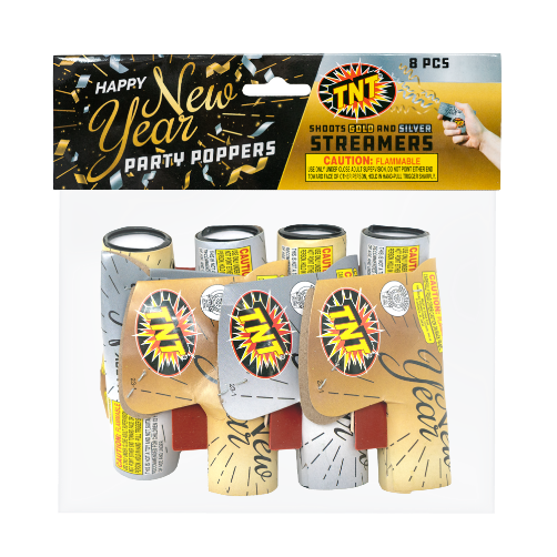 New Year Magnum Poppers, 6 Pack - Celebrate Everyday