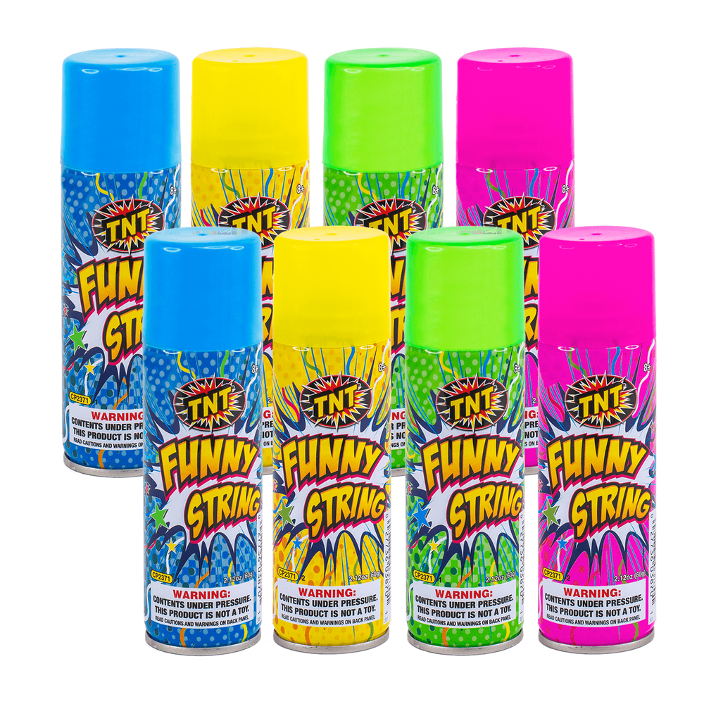 Assorted Funny Silly String Cans, 8 Pack - Celebrate Everyday