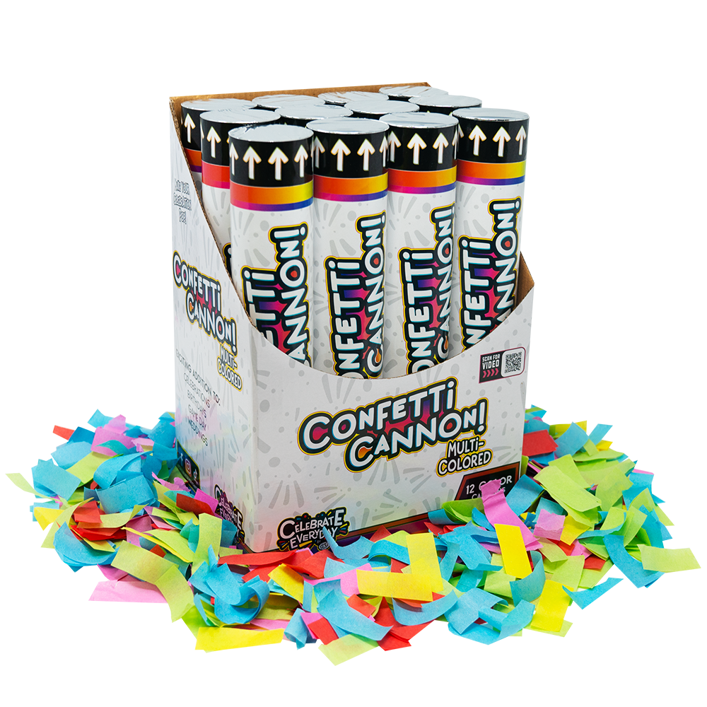 Multi-Colored Confetti Cannon - Celebrate Everyday