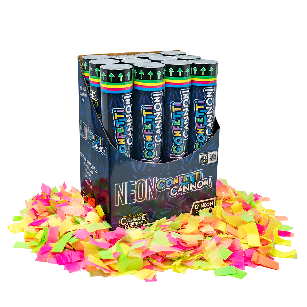 Neon Confetti Cannon - Celebrate Everyday
